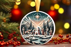 Round Christmas Ornament Sublimation|Clipart Product Image 1