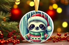 Round Christmas Ornament Sublimation|Clipart Product Image 2