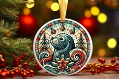 Round Christmas Ornament Sublimation|Clipart Product Image 2