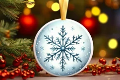 Round Christmas Ornament Sublimation|Clipart Product Image 1