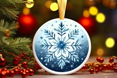 Round Christmas Ornament Sublimation|Clipart Product Image 1