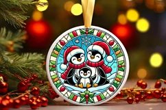 Round Christmas Ornament Sublimation|Clipart Product Image 1