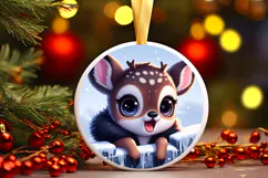 Round Christmass Ornament PNG Product Image 1
