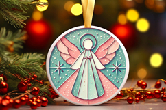 Round Christmass Ornament PNG Product Image 1