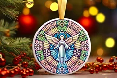 Round Christmas Ornament Sublimation|Clipart Product Image 2