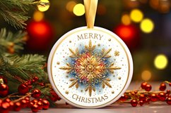 Round Christmas Ornament Sublimation|Clipart Product Image 1
