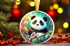 Round Christmas Ornament Sublimation|Clipart Product Image 1