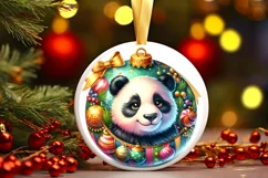Round Christmas Ornament Sublimation|Clipart Product Image 1