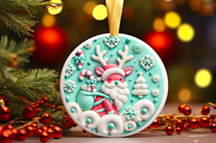 Round Christmass Ornament PNG Product Image 1