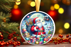 Round Christmass Ornament PNG Product Image 1