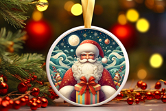 Round Christmass Ornament PNG Product Image 1