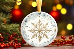 Round Christmas Ornament Sublimation|Clipart Product Image 1