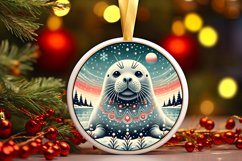 Round Christmas Ornament Sublimation|Clipart Product Image 2