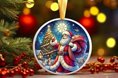 Round Christmas Ornament Sublimation|Clipart Product Image 1