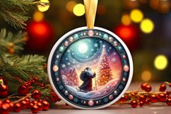 Round Christmas Ornament Sublimation|Clipart Product Image 1