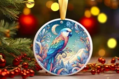 Round Christmas Ornament Sublimation|Clipart Product Image 1