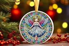 Round Christmas Ornament Sublimation|Clipart Product Image 2