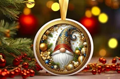 Round Christmas Ornament Sublimation|Clipart Product Image 1