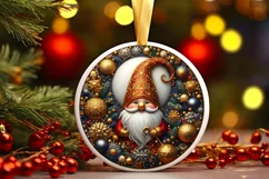 Round Christmas Ornament Sublimation|Clipart Product Image 1