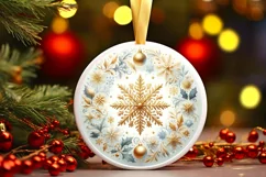 Round Christmas Ornament Sublimation|Clipart Product Image 3