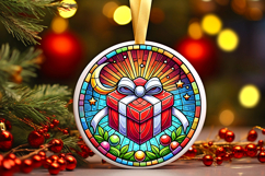 Round Christmass Ornament PNG Product Image 1