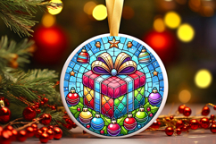 Round Christmass Ornament PNG Product Image 1