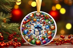 Round Christmas Ornament Sublimation|Clipart Product Image 1