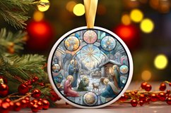 Round Christmas Ornament Sublimation|Clipart Product Image 1