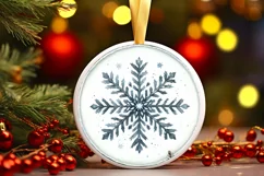 Round Christmas Ornament Sublimation|Clipart Product Image 3