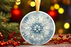 Round Christmas Ornament Sublimation|Clipart Product Image 1