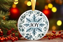 Round Christmas Ornament Sublimation|Clipart Product Image 1