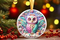 Round Christmas Ornament Sublimation|Clipart Product Image 2