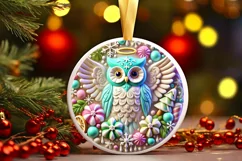 Round Christmas Ornament Sublimation|Clipart Product Image 2
