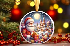 Round Christmas Ornament Sublimation|Clipart Product Image 1