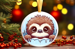 Round Christmass Ornament PNG Product Image 1