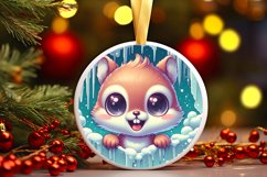 Round Christmas Ornament Sublimation|Clipart Product Image 1