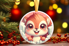 Round Christmass Ornament PNG Product Image 1