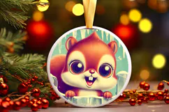 Round Christmass Ornament PNG Product Image 1