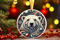 Round Christmass Ornament PNG Product Image 1