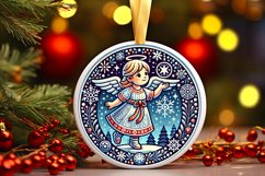 Round Christmas Ornament Sublimation|Clipart Product Image 1