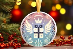 Round Christmas Ornament Sublimation|Clipart Product Image 1