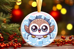 Round Christmass Ornament PNG Product Image 1