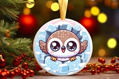 Round Christmas Ornament Sublimation|Clipart Product Image 1