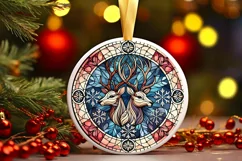 Round Christmas Ornament Sublimation|Clipart Product Image 2