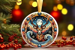 Round Christmas Ornament Sublimation|Clipart Product Image 2
