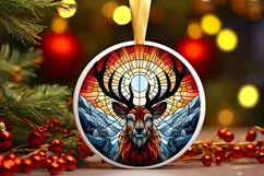 Round Christmas Ornament Sublimation|Clipart Product Image 2