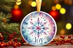 Round Christmas Ornament Sublimation|Clipart Product Image 1