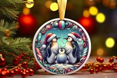 Round Christmas Ornament Sublimation|Clipart Product Image 2