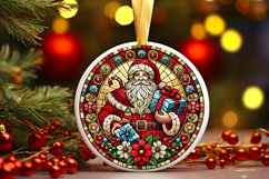 Round Christmass Ornament PNG Product Image 1