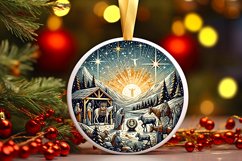 Round Christmas Ornament Sublimation|Clipart Product Image 1